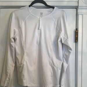 Title 9 White Long Sleeve Half-Zip Pullover